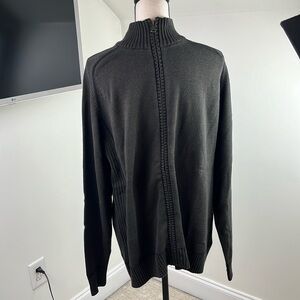 BKE Men’s Cardigan Brown Sweater Long Sleeve Full Zip Standard Fit XL